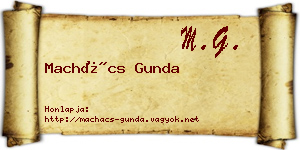 Machács Gunda névjegykártya